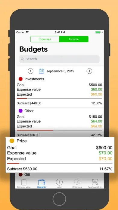 Budget control of expenses Screenshots