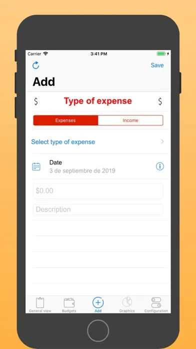 Budget control of expenses Screenshots
