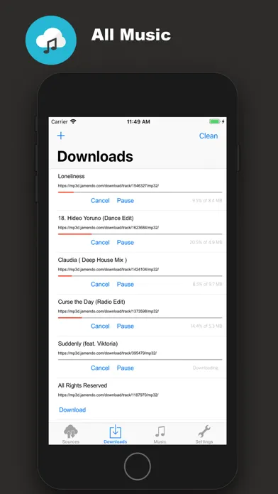 Tangkapan skrin Offline Music Mp3: TuMusic
