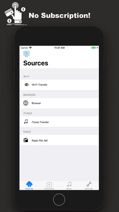 Tangkapan skrin Offline Music Mp3: TuMusic