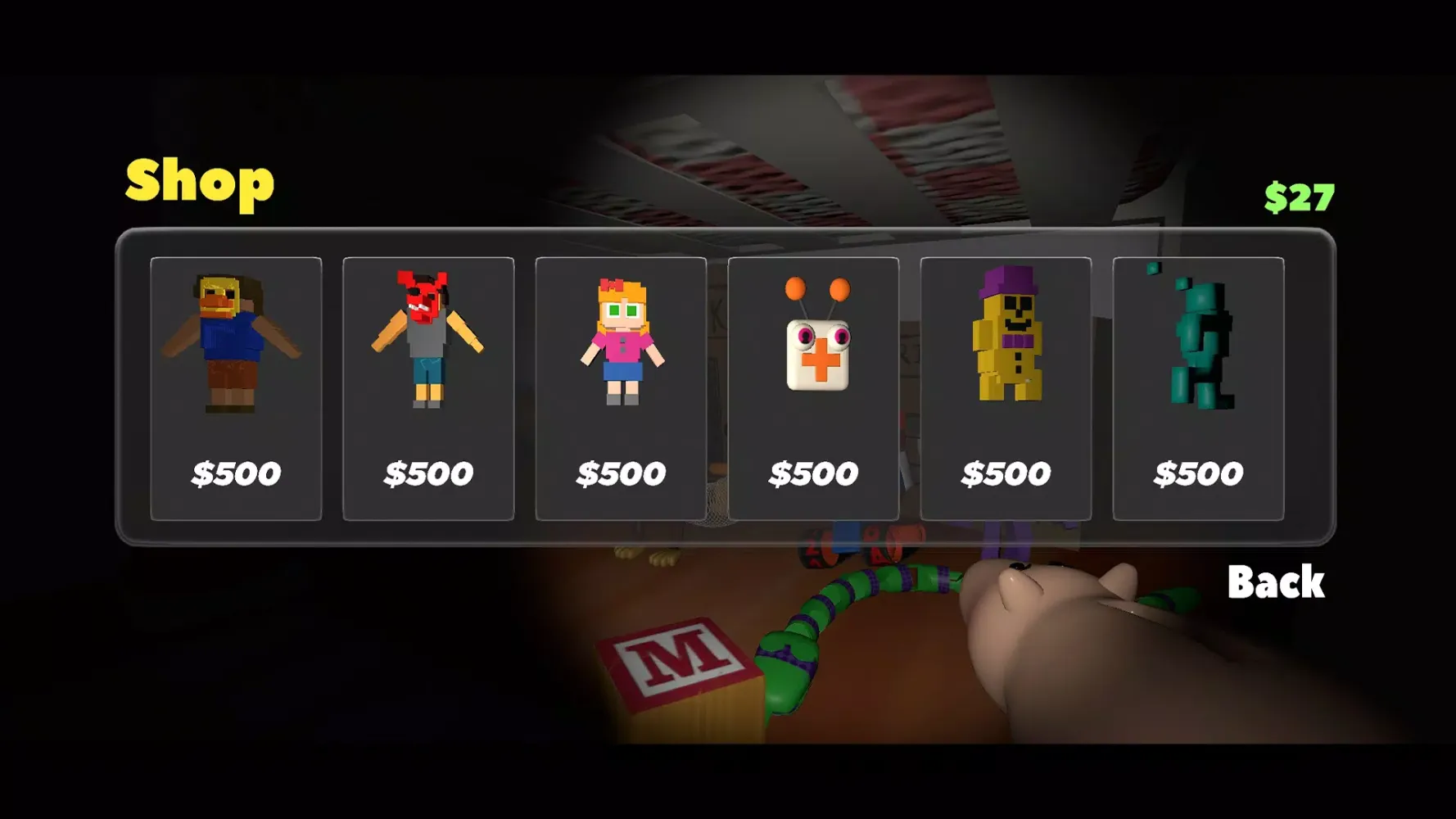 Tangkapan skrin Andy's Animatronics
