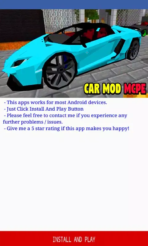 Cars Mod for Minecraft PE應用截圖