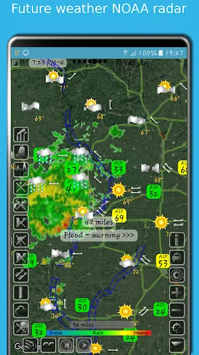 Ảnh chụp màn hình của eMap HDF: weather & earthquake