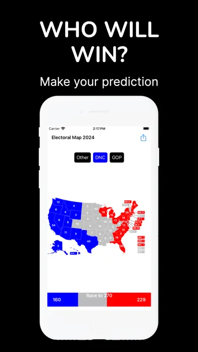 Electoral college map USA 2024 سکرین شاٹس
