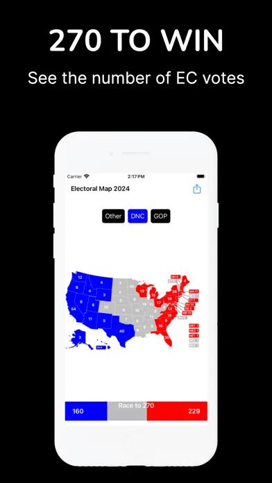Electoral college map USA 2024 سکرین شاٹس