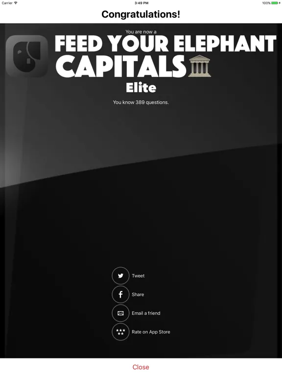 Feed Your Elephant Capitals iPad  स्क्रीनशॉट