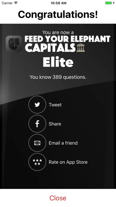 Feed Your Elephant Capitals स्क्रीनशॉट
