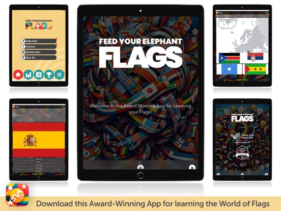 Captures d'écran de Feed Your Elephant Flags iPad 
