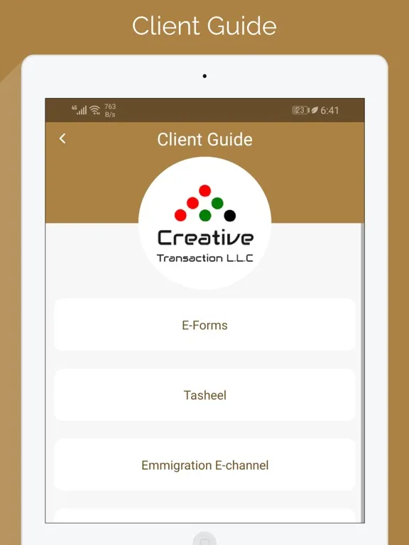 Capturas de pantalla de Creative Transaction iPad 