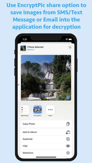 Captures d'écran de EncryptPic Secure Info & Pics