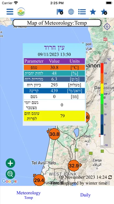 IsraelMeteorology スクリーンショット
