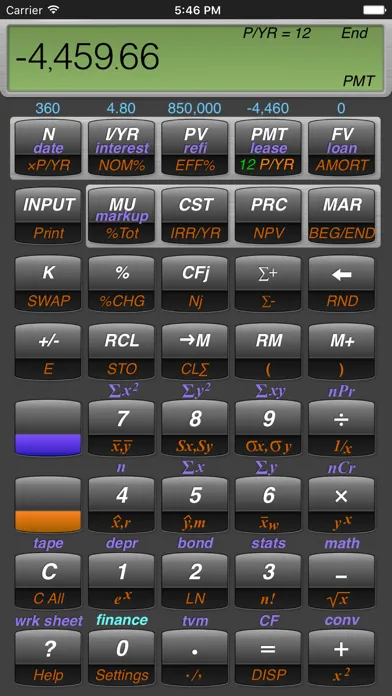 10BII Calc HD سکرین شاٹس