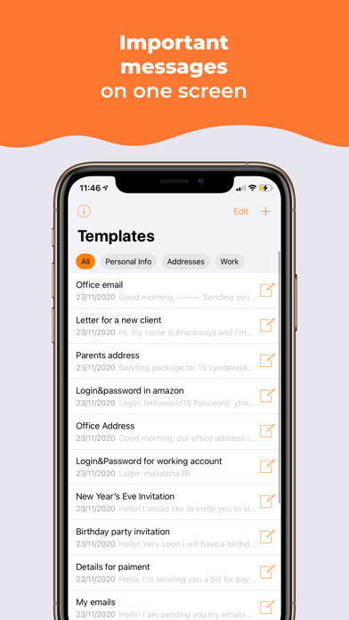 Message Templates - quick post Ekran Görüntüleri