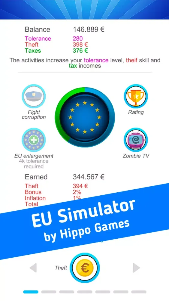 ภาพหน้าจอของ European Union Simulator