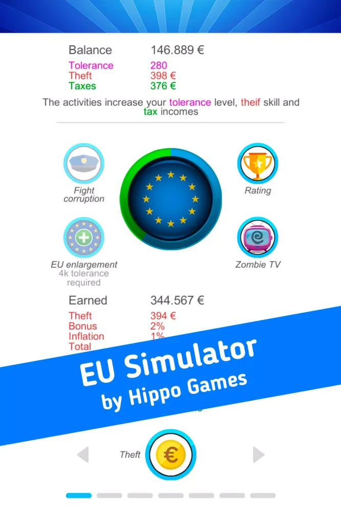 ภาพหน้าจอของ European Union Simulator