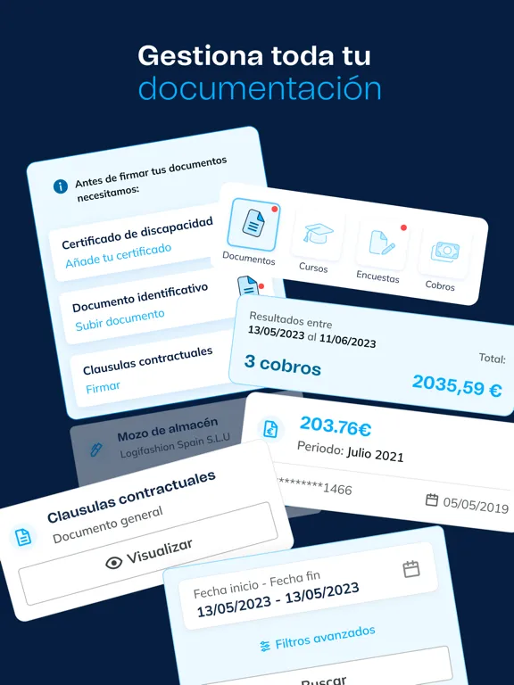 Ảnh chụp màn hình của Eurofirms - Ofertas de trabajo iPad 