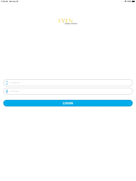 Tangkapan layar Even Project Management iPad 