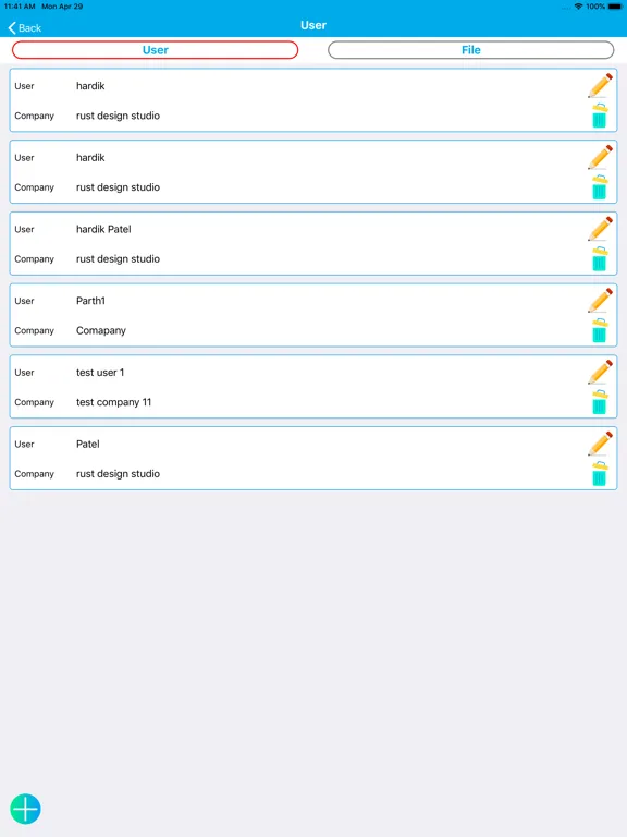 Tangkapan layar Even Project Management iPad 