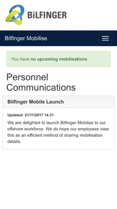 Bilfinger Mobilise স্ক্রিনশট