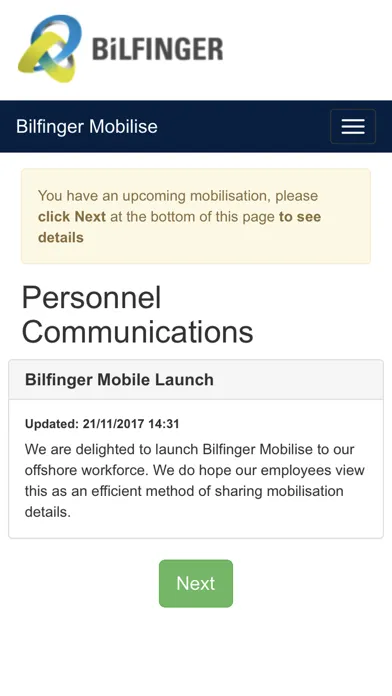 Bilfinger Mobilise স্ক্রিনশট