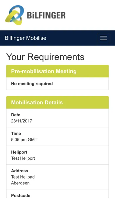 Bilfinger Mobilise স্ক্রিনশট