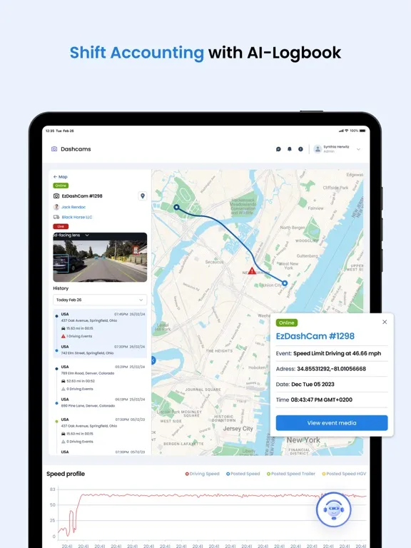Ezlogz Admin Portal iPad  स्क्रीनशॉट