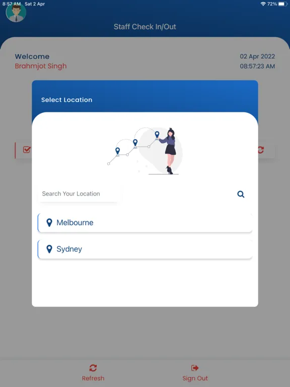 Ezy Signin Staff App iPad  Screenshots