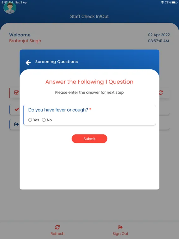 Ezy Signin Staff App iPad  Screenshots