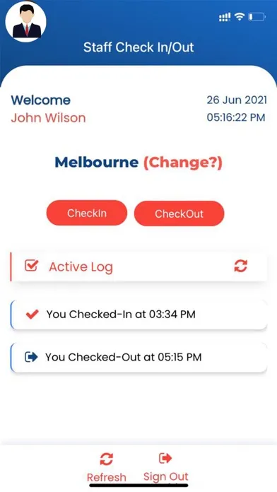 Ezy Signin Staff App Screenshots