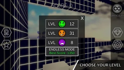 Capturas de tela do Geometry Jump 3D