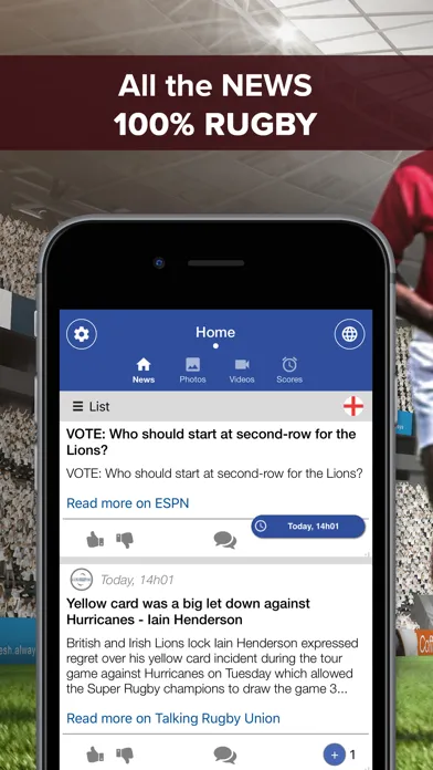 Rugby Addict : news, highlights, videos, results Screenshots