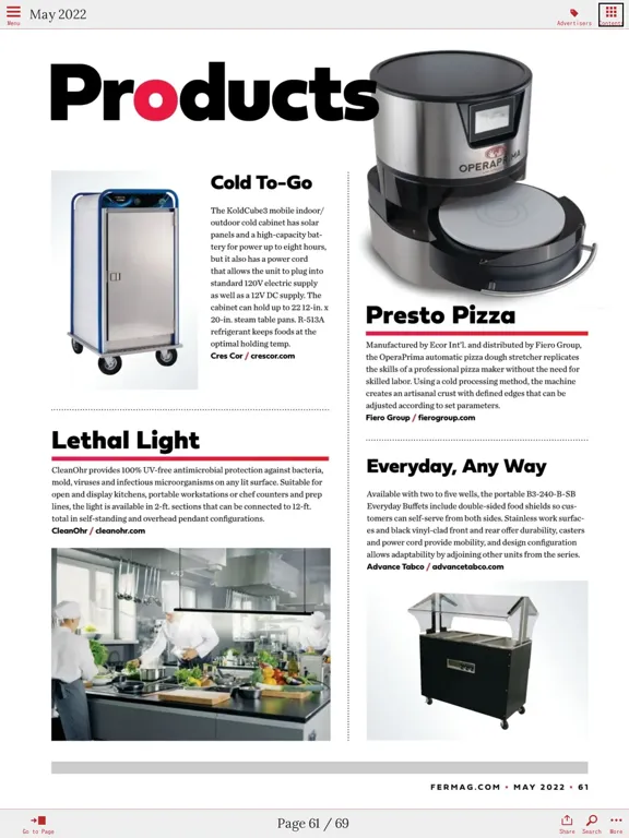 Скриншоты Foodservice Equipment Reports iPad 