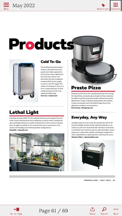 Скриншоты Foodservice Equipment Reports