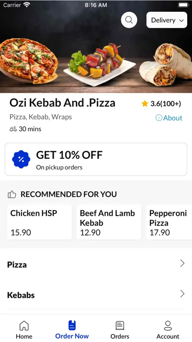 Capturas de tela do Ozi Kebab And Pizza