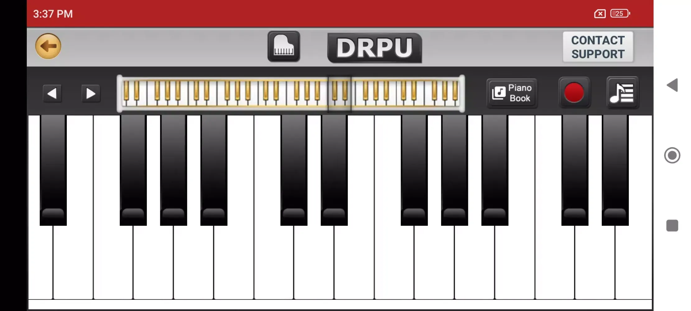 Capturas de tela do Electric Piano Digital Music