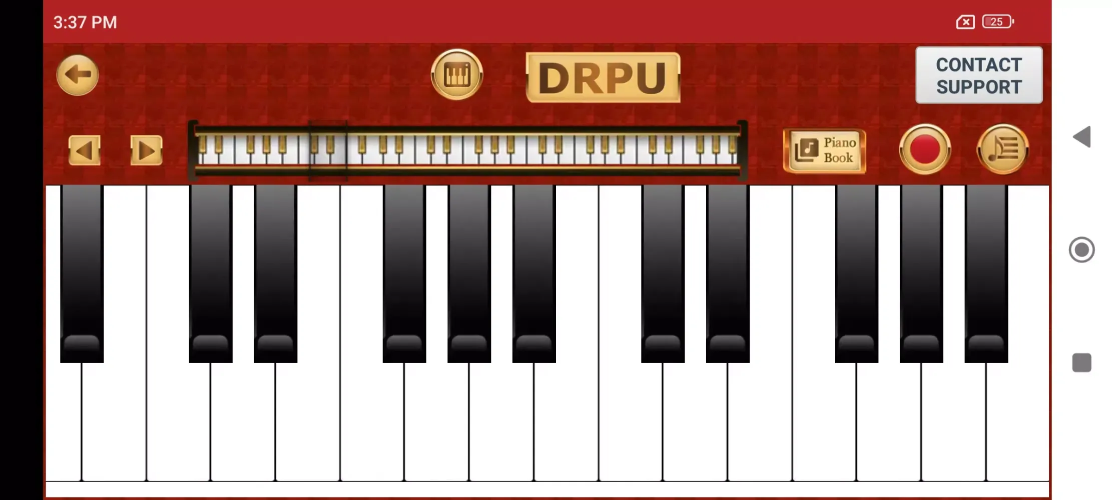 Capturas de tela do Electric Piano Digital Music