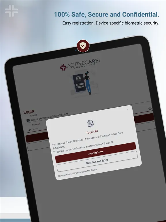 Active Care Scheduling iPad  স্ক্রিনশট