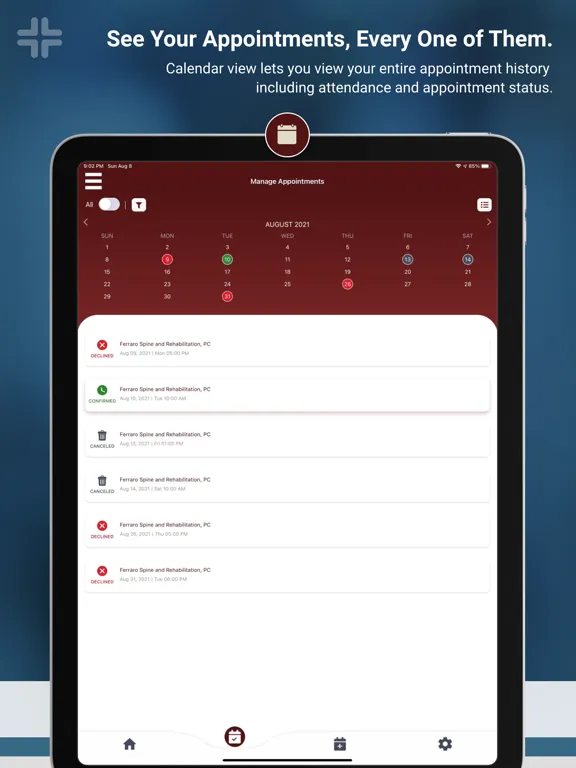 Active Care Scheduling iPad  স্ক্রিনশট