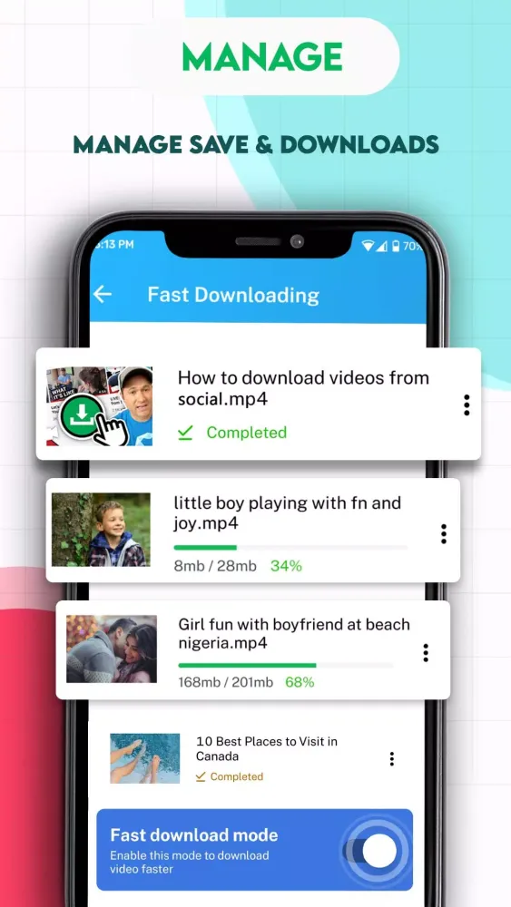 Capturas de tela do Video Downloader: Video Saver