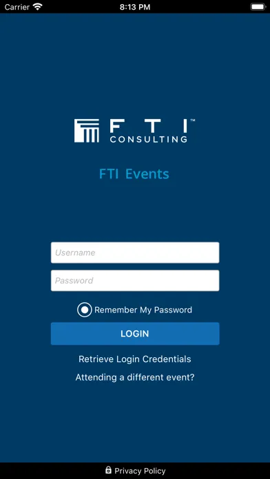 FTI Events Screenshots