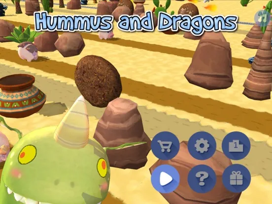 Tangkapan skrin Hummus and Dragons iPad 