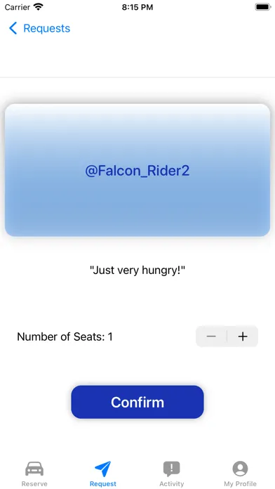 Falcon RideShare Screenshots