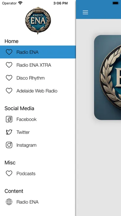 Tangkapan skrin Radio ENA - Australia
