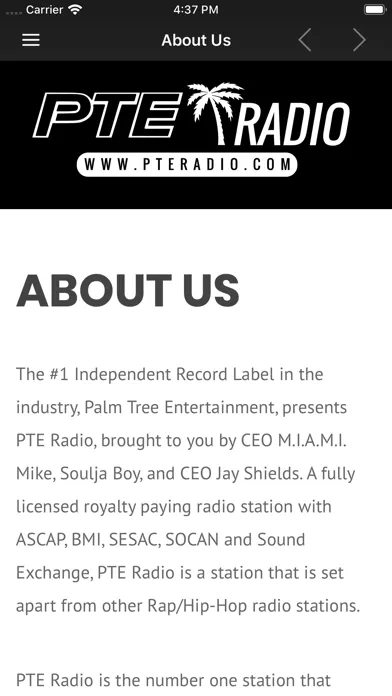 Palm Tree Ent. Radio スクリーンショット