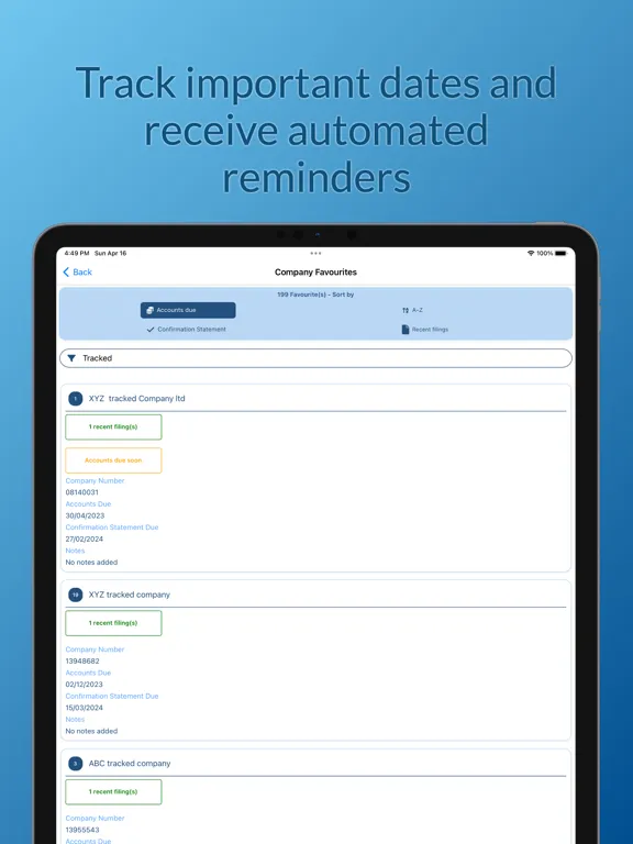 FastUK Companies House Search iPad  Ekran Görüntüleri