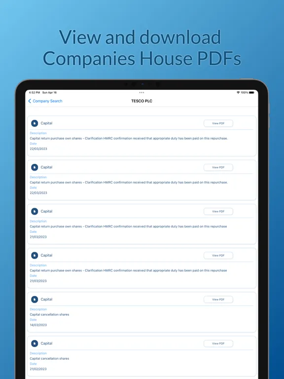 FastUK Companies House Search iPad  Ekran Görüntüleri