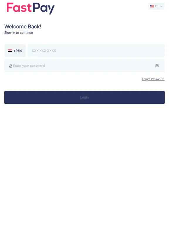 Tangkapan skrin Fastpay Agent iPad 