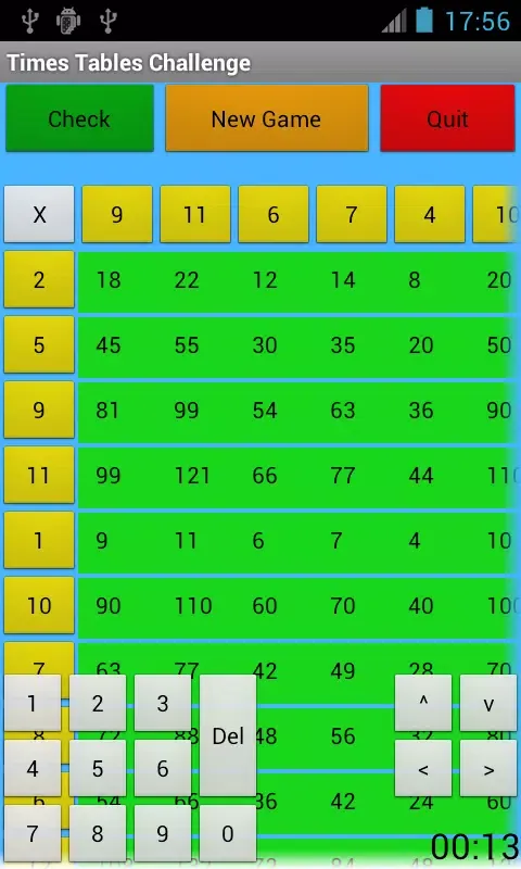 Times Tables Challenge Screenshots