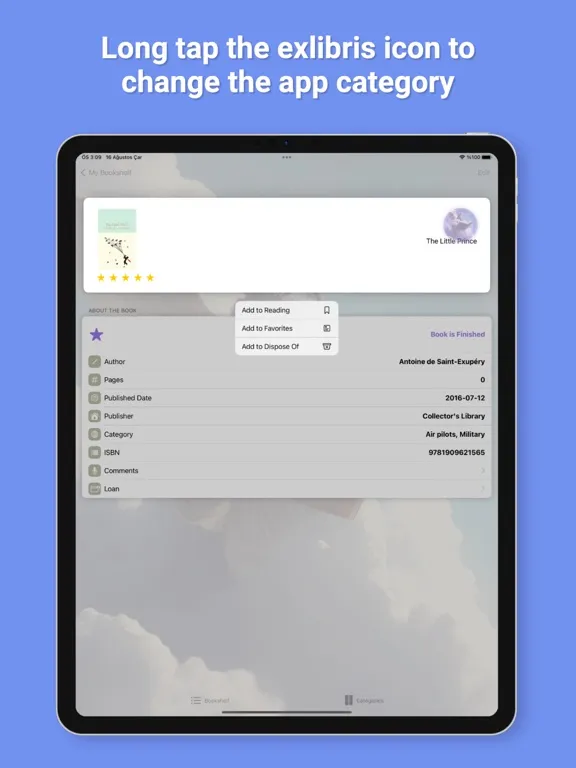 Book Tracker App - Ex Libris iPad 應用截圖