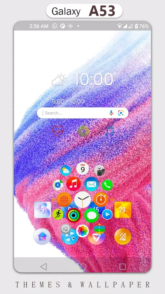 Capturas de tela do Galaxy A53 Launcher